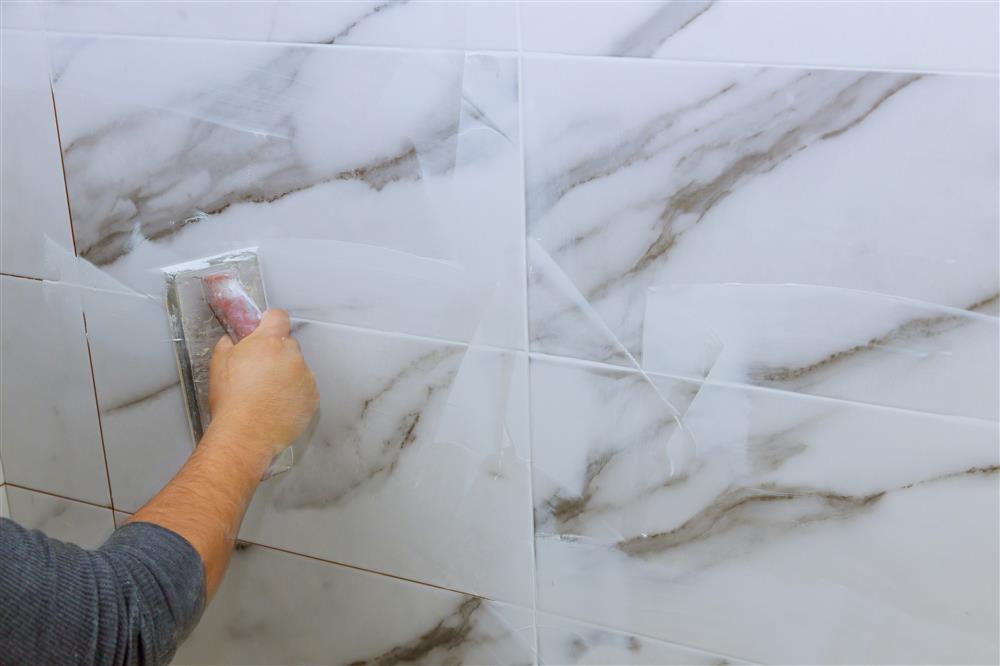 unsanded grout used on wall tiles